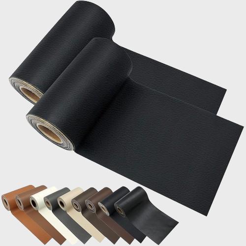 Self-Adhesive Leather Repair Patch for Sofa & Furniture - Instant Fix for Tears & Holes (15x15cm, Black)